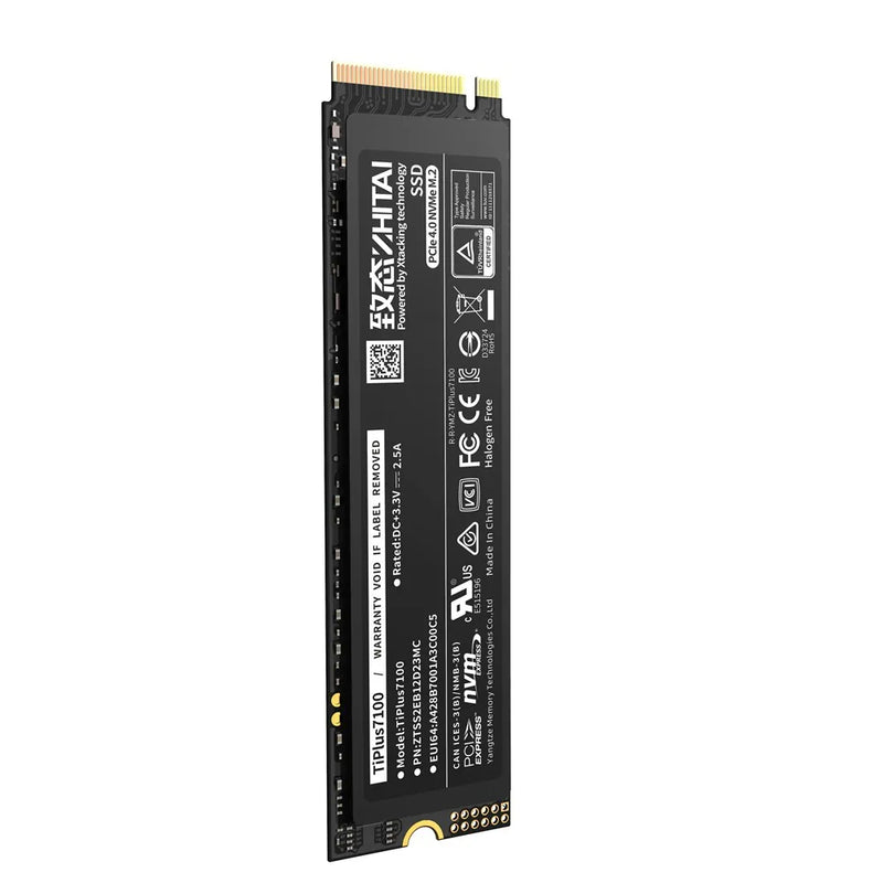 ZhiTai (致態) 4TB TiPlus7100 ZTSS2EB12D23MC M.2 2280 PCIe Gen4 x4 SSD