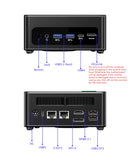 AOOSTAR GEM12+ (32G+1T SYSTEM) Mini PC (AMD Ryzen 7 PRO 8845HS / 32GB DDR5 Ram / 1TB SSD / Windows 11 Pro) CS-AG12PU