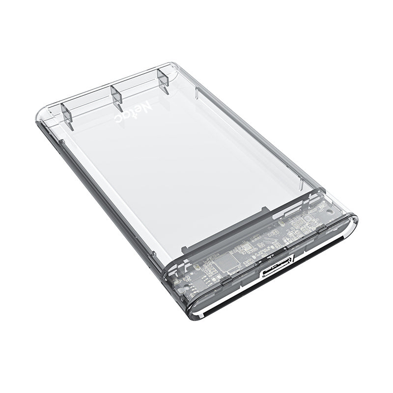 Netac WH11 2.5-Inch Clear Portable Hard Drive Case (Type-A &amp; Type-C) NT07WH11-30AC 