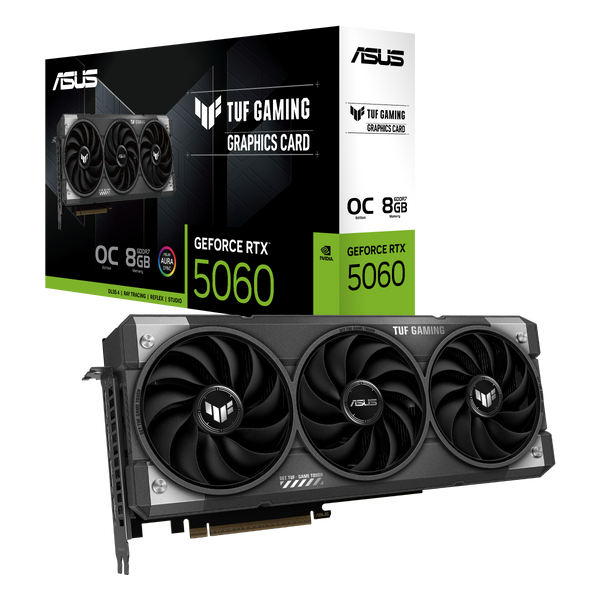 ASUS TUF GeForce Series RTX 5060 OC 8GB GDDR7 TUF-RTX5060-O8G (DI-E5060Y8)