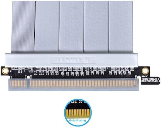 LIAN LI 600MM PCI-E 4.0 X16 Riser Cable WHITE(White) PW-PCI-4-60W 