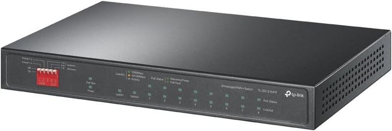 TP-Link TL-SG1210PP 10-Port Gigabit Desktop Switch with 6-Port PoE+ and 2-Port PoE++ (123W)
