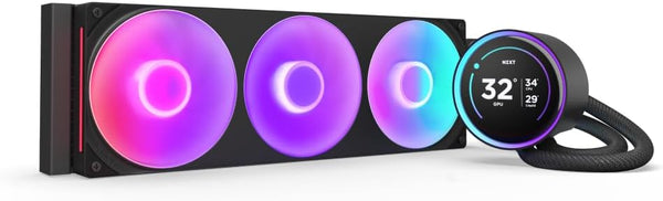 NZXT Kraken Elite 360 ​​RGB with IPS LCD Display 360mm Liquid CPU Cooler RL-KR36E-B2