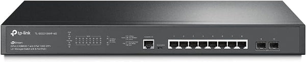 TP-Link Omada TL-SG3210XHP-M2 JetStream 8 Port 2.5G Base-T and 2 Port 10GE SFP L2+ Managed Switch With 8 Port PoE+ (240W)