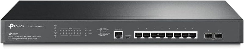 TP-Link Omada TL-SG3210XHP-M2 JetStream 8 Port 2.5G Base-T and 2 Port 10GE SFP L2+ Managed Switch With 8 Port PoE+ (240W)