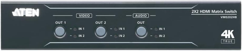 ATEN VM0202HB 2 x 2 True 4K HDMI Matrix Switch with Audio De-embedder