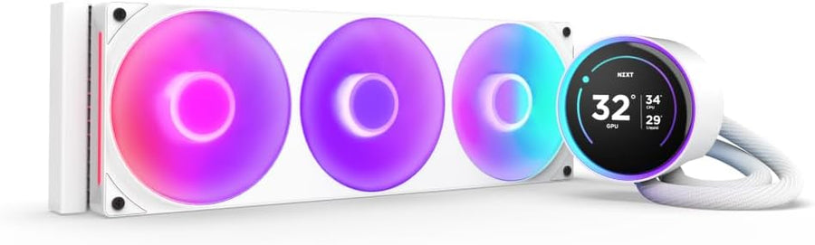 NZXT Kraken Elite 360 RGB 白色 White with IPS LCD Display 360mm