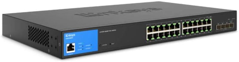 Linksys LGS328MPC-EU 24-Port Managed Gigabit PoE+ Switch with 4 x 10G SFP+ Uplinks 410W TAA Compliant (5 year)