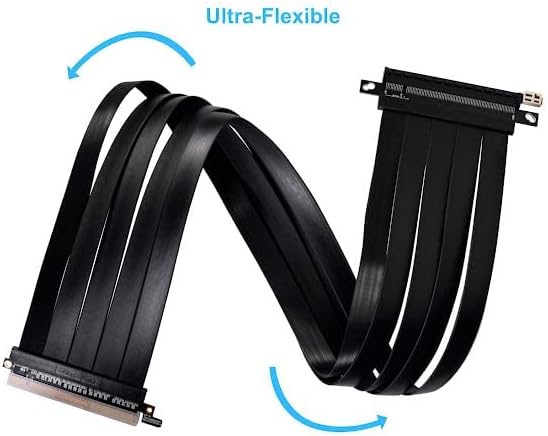 LIAN LI 600MM PCI-E 4.0 X16 Riser Cable BLACK (Black) PW-PCI-4-60X 