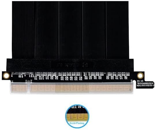 LIAN LI 600MM PCI-E 4.0 X16 Riser Cable BLACK (Black) PW-PCI-4-60X 