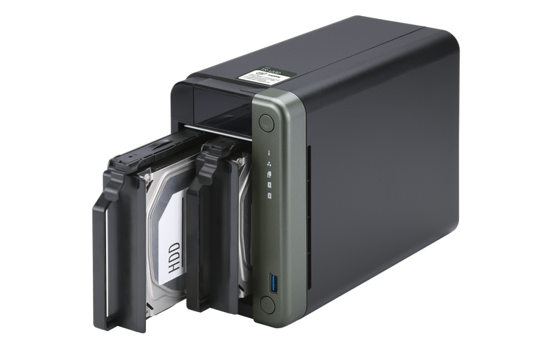 QNAP TS-253D-4G 2-Bay NAS (Intel Celeron J4125 2.0GHz Quad Core CPU, 4GB DDR4 SODIMM Ram)
