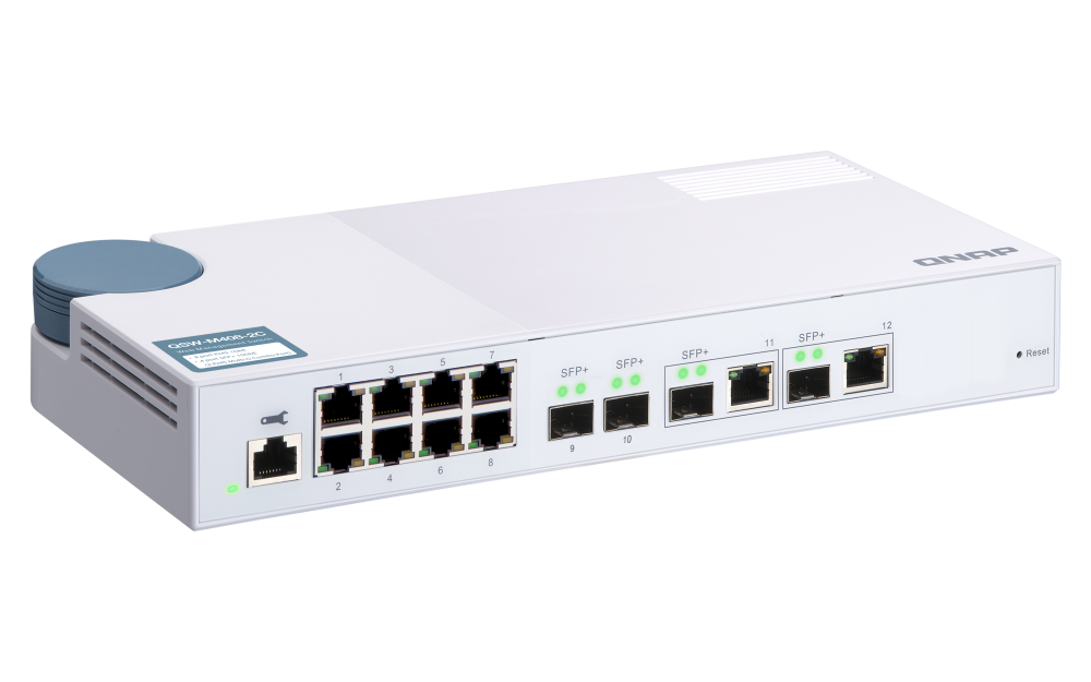 QNAP QSW-M408-2C 4 Ports 10GbE + 8 Ports 1GbE Layer 2 Managed Switch