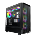 Montech X5 BK ATX Case (黑色/Black)(內置4把ARGB 風扇)