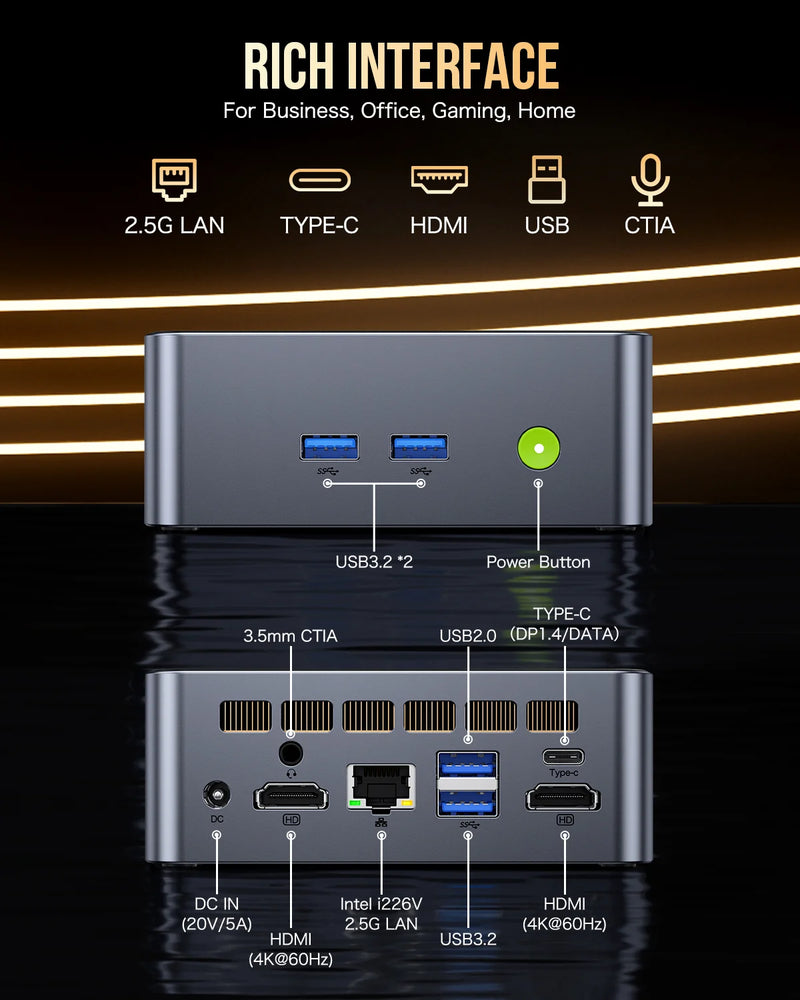 GMKtec NucBox M3 PLUS (32G+1T SYSTEM) Mini PC (Intel i9-12900HK / 32GB