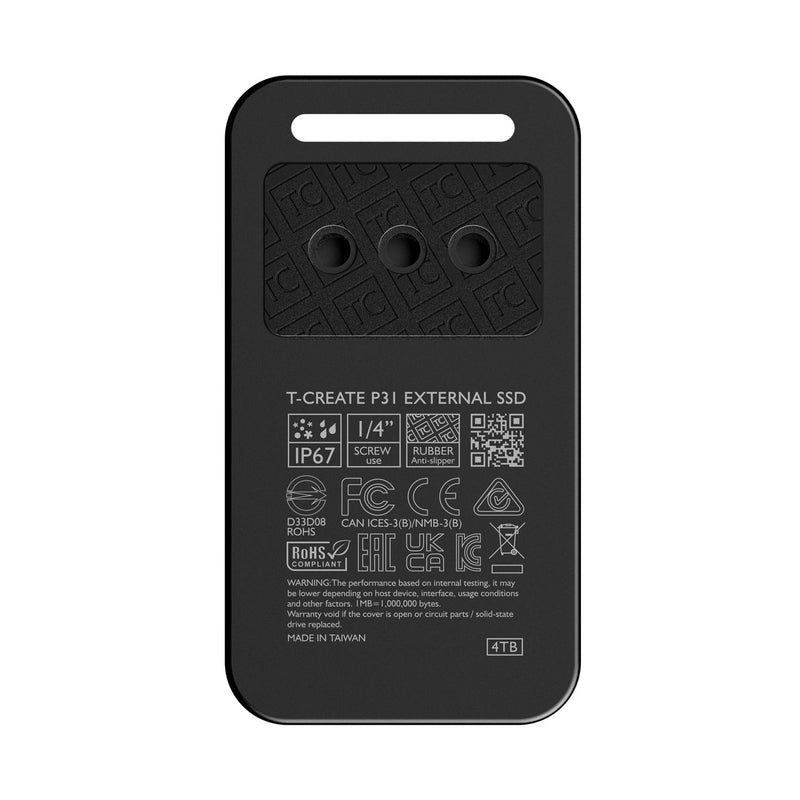 TEAMGROUP 1TB T-CREATE CinemaPr P31 IP67 USB 3.2 Gen 2 Portable SSD TPSEFY001T0C302