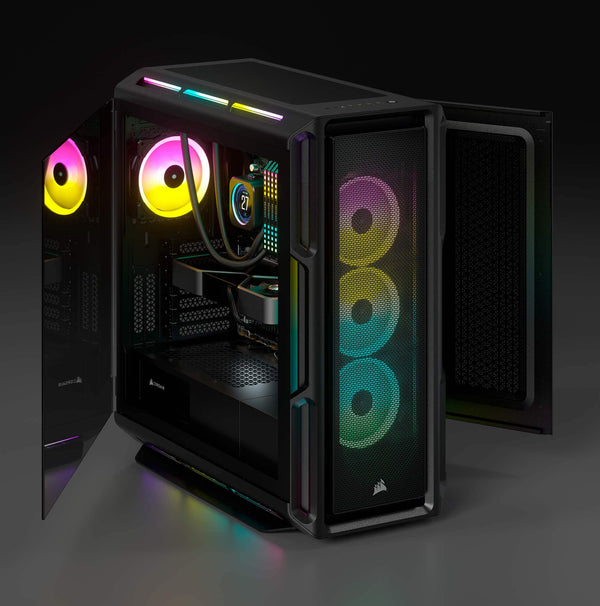 CORSAIR iCUE 5000T Black 黑色 Tempered Glass ATX Case CC-9011230-WW