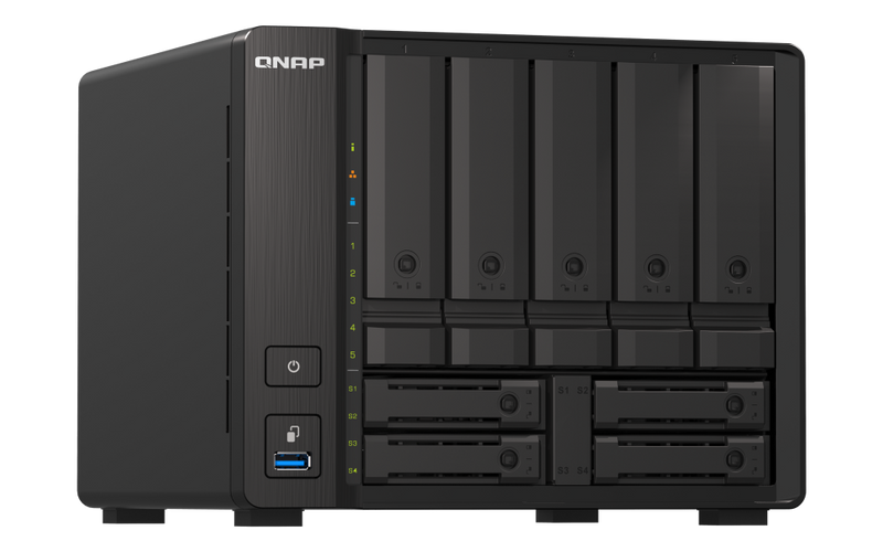 QNAP TS-h973AX-32G (2x16G) V1500B 四核心(2.2GHz) 5+4 Bay 混合式 NAS