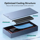 Yottamaster 40Gbps Aluminum M.2 NVME SSD Enclosure for USB4/Thunderbolt 4/3 [HP8-C3]