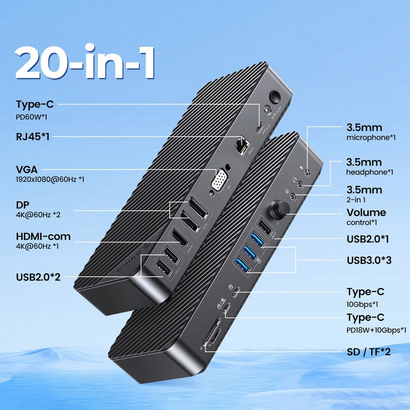 ORICO 20 in 1 Laptop Multifunction Docking Station DKA20