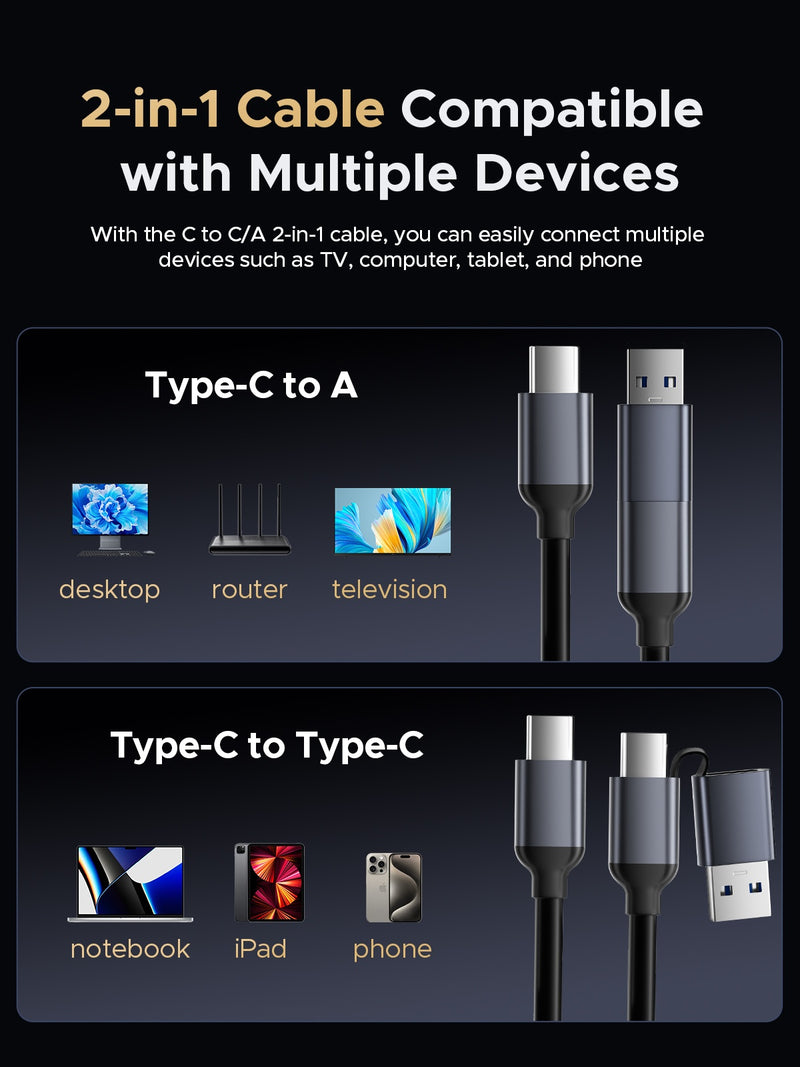 ORICO USB3.2 Type-C 10Gbps M.2 NVMe SSD & 2.5-inch / 3.5-inch HDD Docking Station IT28E-C