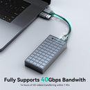 Yottamaster 40Gbps Aluminum M.2 NVME SSD Enclosure for USB4/Thunderbolt 4/3 [HP8-C3]