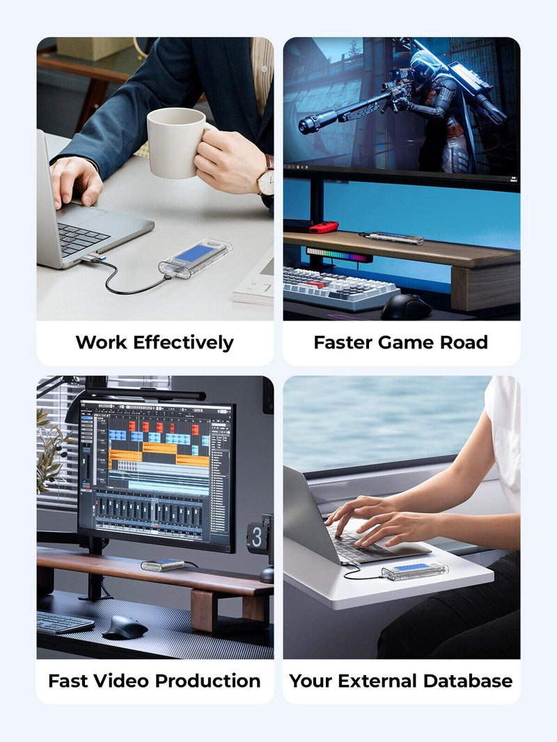 ORICO USB 4.0 Type-C NVMe M.2 SSD Enclosure 40Gbps Built in Cooling Fan [TCM2-U4]