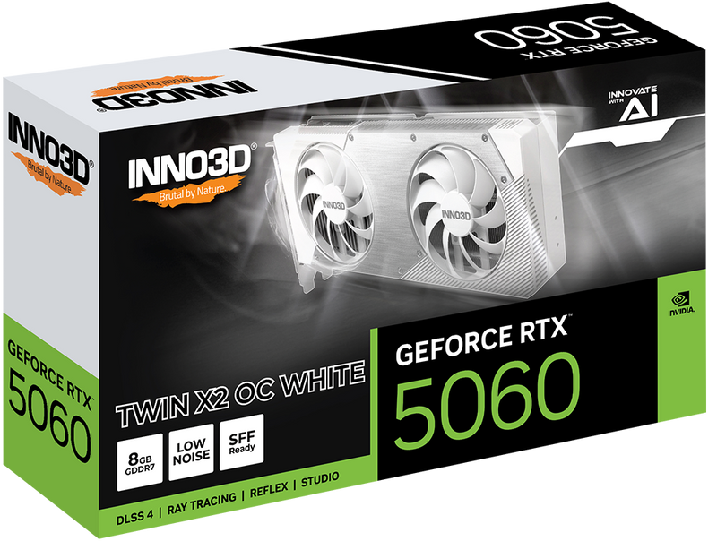 INNO3D GeForce Series RTX 5060 TWIN X2 OC White 8GB GDDR7