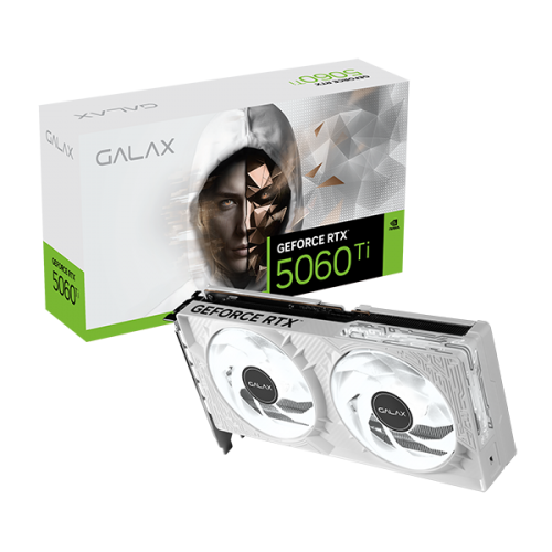GALAX GeForce RTX 5060 Ti 1-Click OC White 8GB GDDR7 GA-DCN-RTX5060TI-8G-1CLICKOC-2X-WH