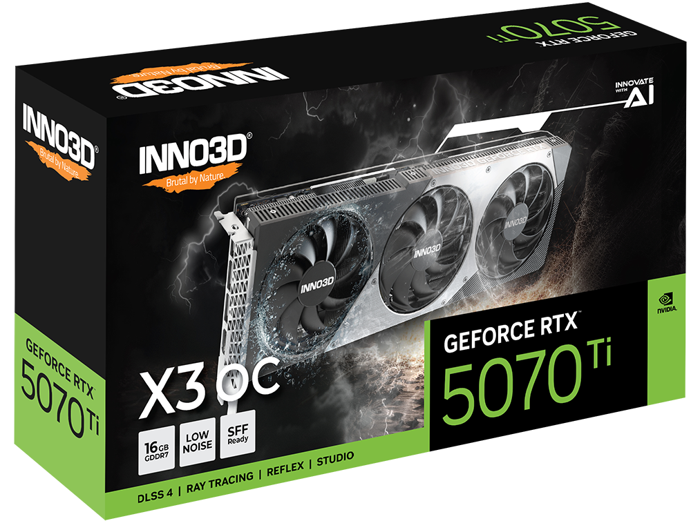 INNO3D GeForce RTX 5070 Ti X3 OC 16GB GDDR7 (N507T3-16D7X-176068N) INNO3D GeForce RTX 5070 Ti X3 OC 16GB GDDR7 (N507T3-16D7X-176068N)