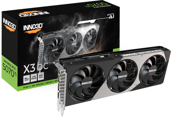 (少量現貨) INNO3D GeForce RTX 5070 Ti X3 OC 16GB GDDR7 (N507T3-16D7X-176068N)
