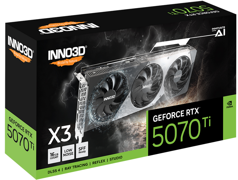 (少量現貨) INNO3D GeForce RTX 5070 Ti X3 16GB GDDR7 (N507T3-16D7-176068N)