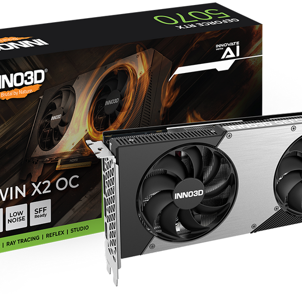 NVIDIA - RF-770NVIDIA inno3D GTX1080 8GB ジャンク品 INNO3D GeForce RTX™ 5070 TWIN X2 12GB GDDR7 - Black | RAIQ