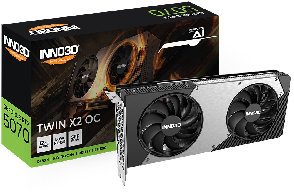 INNO3D GeForce Series RTX 5070 TWIN X2 OC 12GB GDDR7 (N50702