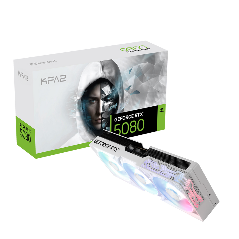 GALAX GeForce RTX 5080 1-Click OC White 白色 16GB GDDR7 GA-DCN-RTX5080-1CLICKOC-WH
