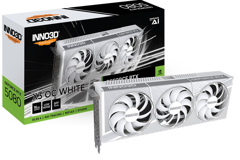 INNO3D GeForce RTX 5080 X3 OC WHITE 白色 16GB GDDR7