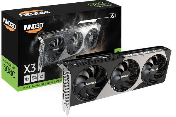 INNO3D GeForce RTX 5080 X3 (2-Slot) 16GB GDDR7