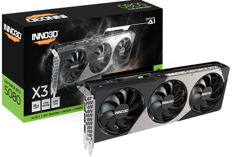 INNO3D GeForce RTX 5080 X3 (2-Slot) 16GB GDDR7