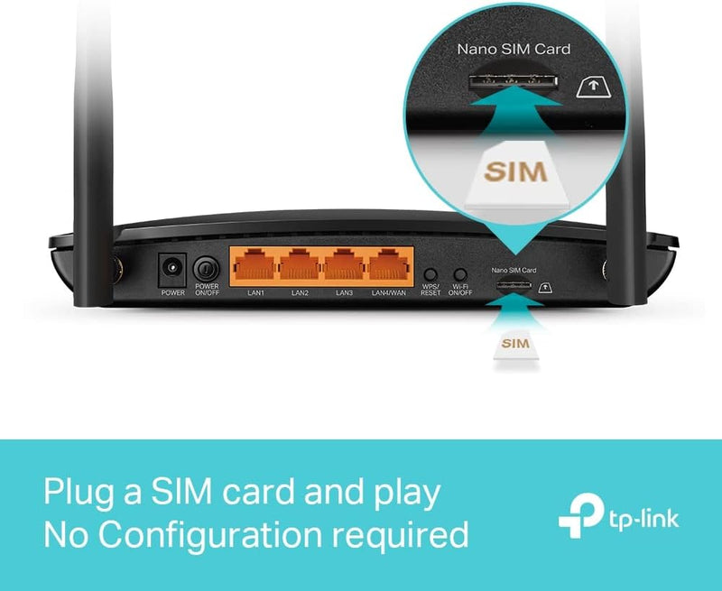 TP-Link Archer MR600 AC1200 4G LTE Advanced Cat6 Gigabit Router 