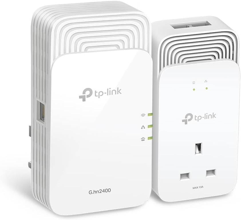 TP-Link PGW2440 KIT G.hn2400 Powerline AX1800 WiFi 6 Router Kit Powerl