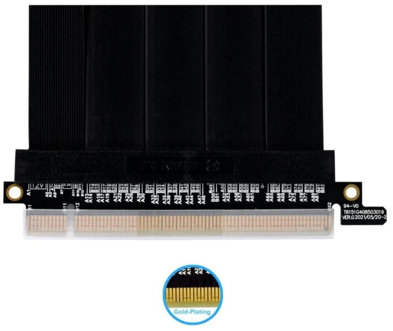 LIAN LI Premium PW-PCIV-4-90X PCI-E 16X 4.0 Extender Riser Cable 900mm - Black 