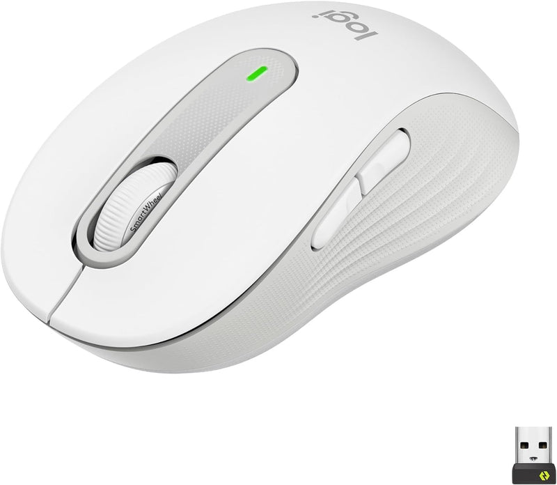 Logitech Signature M650 Silent Wireless Mouse Silent Wireless Mouse-Pearl White Pearl White 910-006261 Original licensed product 