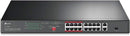 TP-Link TL-SL1218P 16 Port 10/100 Mbps 2 Port Gigabit Rackmount Switch with 16 Port PoE+ (150W)