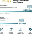 TP-Link EAP773 BE9300 Ceiling Mount Tri-Band WiFi 7 Access Point with 320 MHz Bandwidth for Simultaneous Transmissions