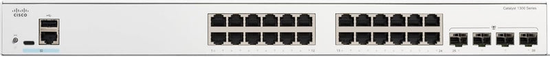 Cisco Catalyst 1300 24-Port Gigabit Ethernet + 4xSFP Advanced Security Managed Switch (C1300-24T-4G-UK/NE-1324T4G)