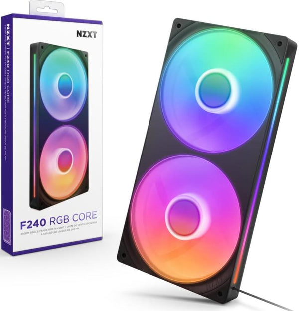 NZXT F240 RGB Core 2x120mm Single-Frame Case Fan BLACK RF-U24HF-B1