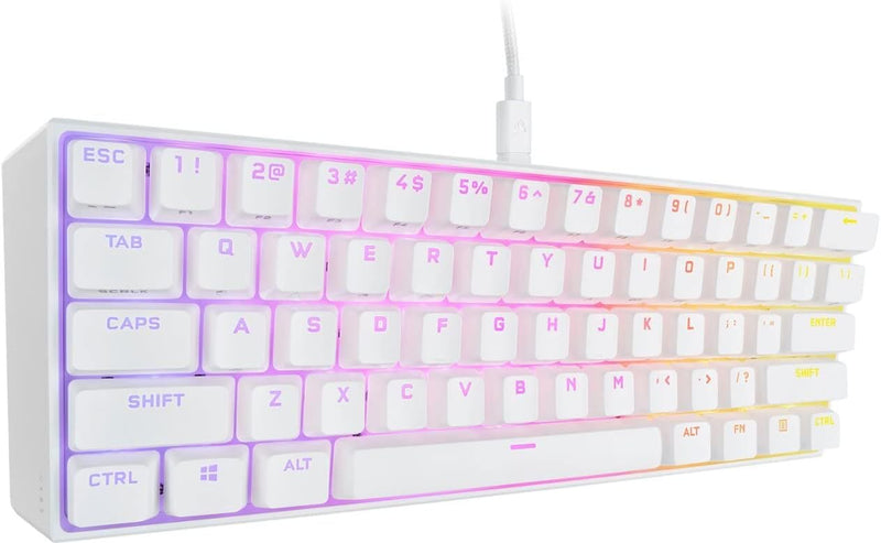 Corsair K65 RGB MINI 60% Mechanical Gaming Keyboard - CHERRY MX SPEED - White CH-9194114-NA