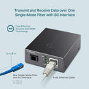 TP-Link TL-FC311B-2 10/100/1000 Mbps RJ45 to 1000 Mbps Single-mode SC WDM Bi-Directional Fiber Converter (TP-NE-FC311B-2)