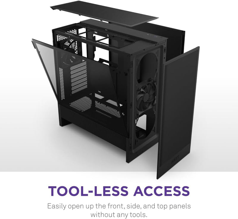 NZXT H5 FLOW (2024) Black 黑色 Tempered Glass ATX Airflow Case CC-H52FB-01