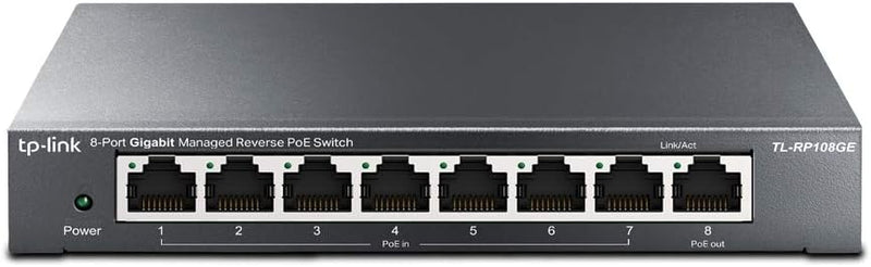 TP-Link TL-RP108GE 8-Port Gigabit Managed Reverse PoE Switch
