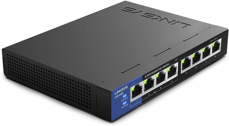 Linksys LGS108-AP 8 Port Gigabit Unmanaged Switch (5 year)